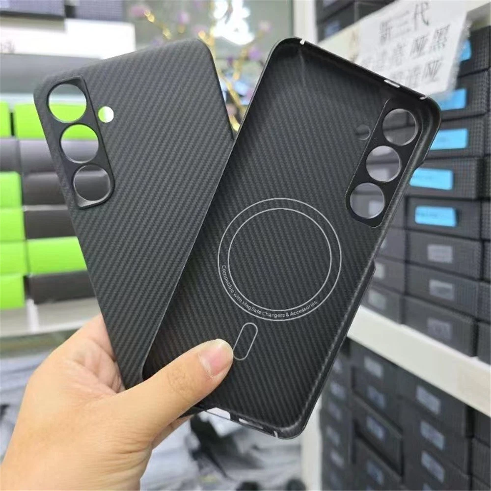 Magnetic Aramid Carbon Fiber Case For Samsung Galaxy S24 Ultra S24+ Matte Cover - Picture 2 of 9