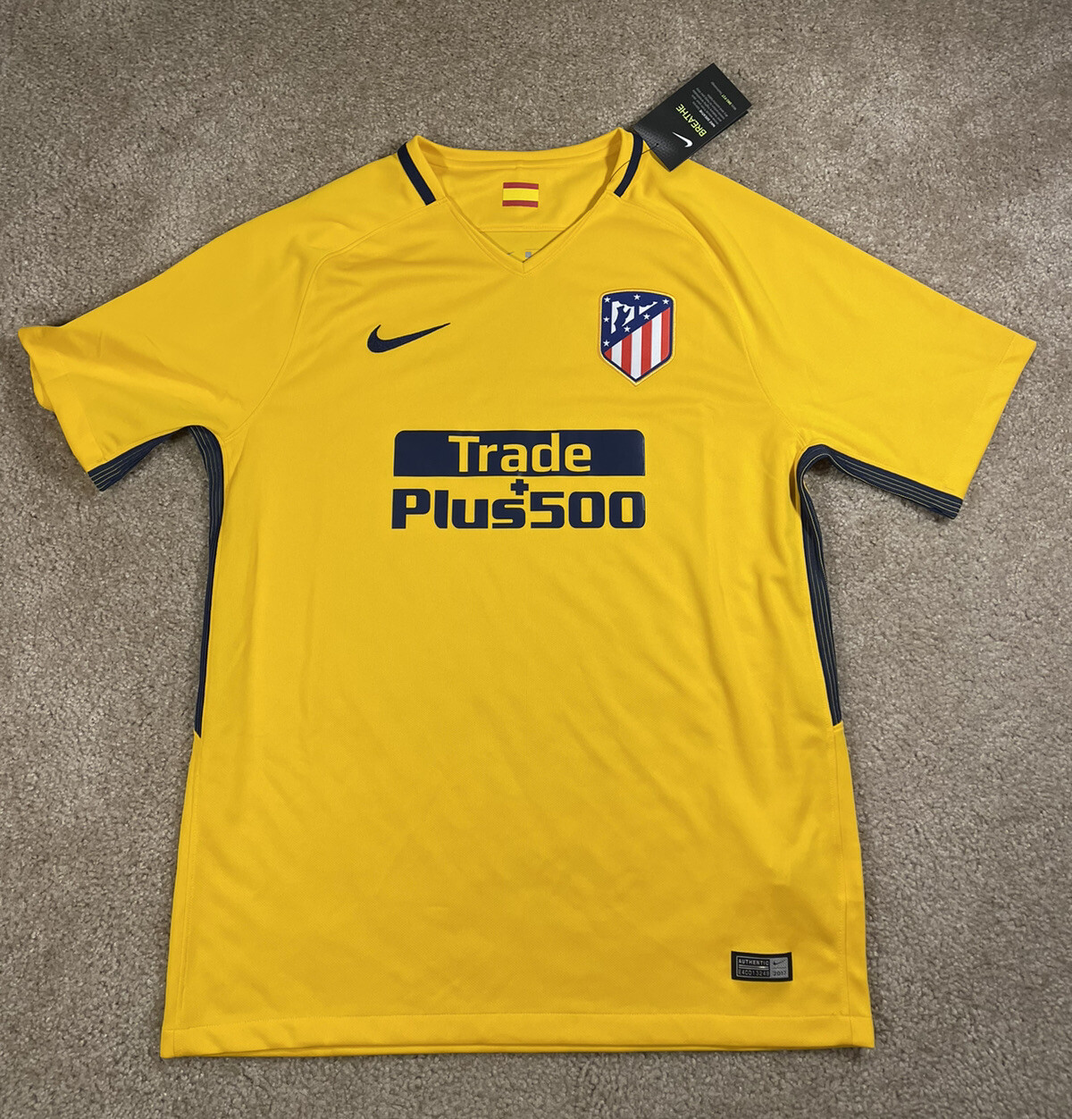 ATLETICO MADRID ‘17-‘18 AWAY SHIRT FOOTBALL SOCCER JERSEY NIKE Vintage New NWT