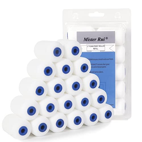 Mister Rui Foam Paint Roller Cover, 2 Inch Sponge Paint Roller Sleeve, Mini