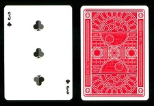 Playing card Star Wars Dark Side Red - 3 of Clubs ZT 24