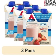 Strawberry Protein Shake Keto Friendly Meal Replacement 15g Protein 4 Pack New