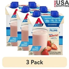 Strawberry Protein Shake Keto Friendly Meal Replacement 15g Protein 4 Pack New