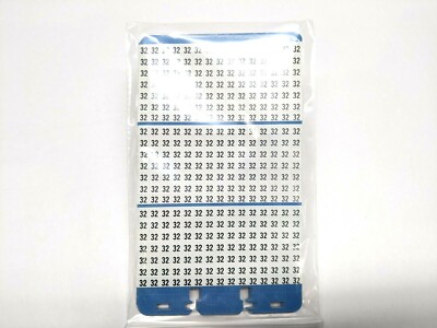 Brady WM-32 Vinyl Cloth Wire Marker LOT OF 10 Sheets