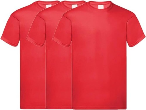 Mens Original Pack of 3 Short Sleeve Plain T-Shirts Fruit Of The Loom 100% Cotto - Picture 32 of 42