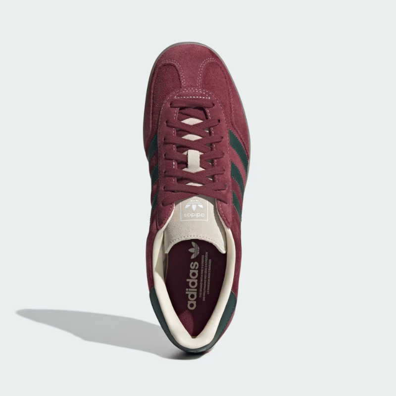 New Adidas Gazelle Indoor 3-Striples Shoes - Shadow Red (JH5403