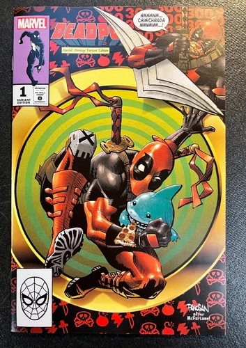 DEADPOOL 1 VARIANT Dan Panosian Amazing Spider-man 300 Homage Cover Jeff Shark 1