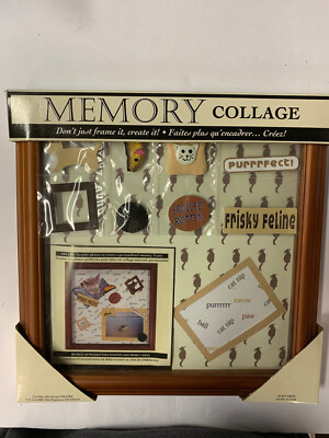 Cat Pet Collage Photo Frame-10X10-Wood Frame NEW