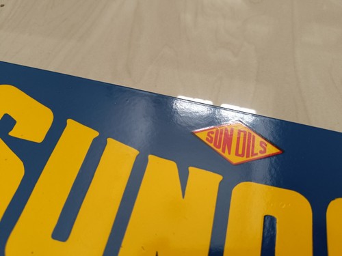 Vintage Design Sunoco Gas Pump advertising Workshop Store Sign no Porcelain - Picture 6 of 12