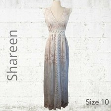 Shareen Collections BNWT | Size 10 | Backless Lace Dress Nude Underdress