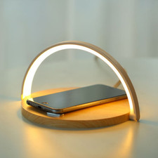 Bedside Lamp Wireless Charger LED Table Lamp with Touch Control Desk New