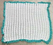 Vintage Handmade Baby Afghan Blanket 44" x 41"
