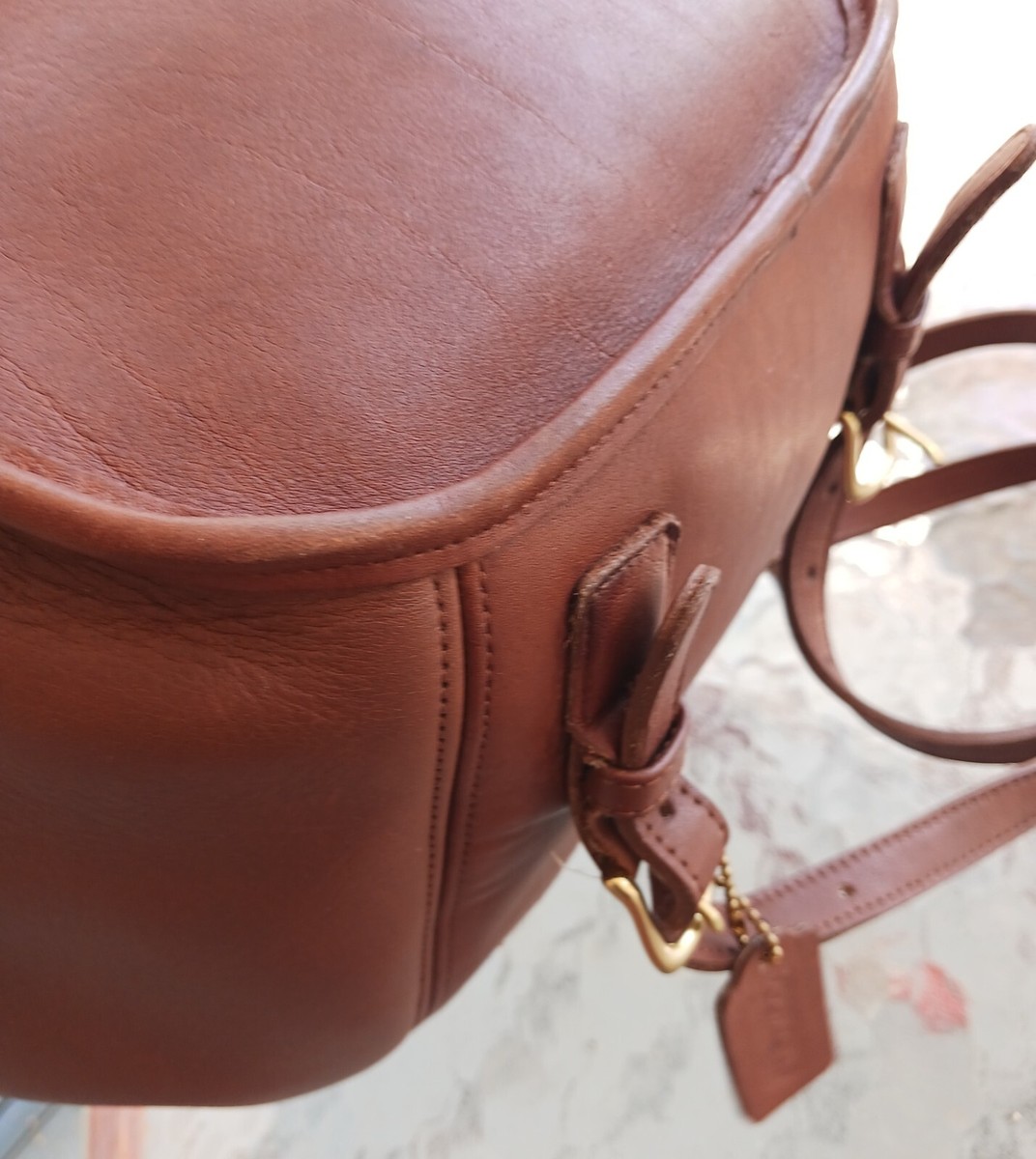 Coach 9994 Medium Vintage British Tan Leather Backpack/Tote  display picture 1