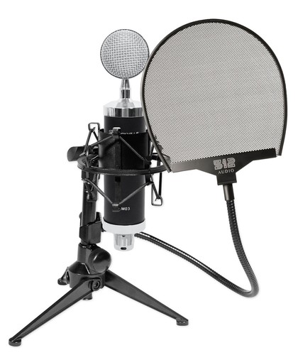 Rockville RCM03 Podcast Podcasting Studio Microphone+Shockmount+Stand+Pop Filter - 第 1/11 張圖片