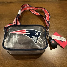 FOCO NFL New England NE Patriots Clear Camera Bag