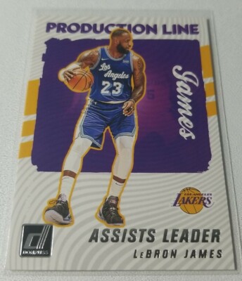 2021-22 Panini Donruss LEBRON JAMES Production Line Assists Leader Insert Lakers | eBay