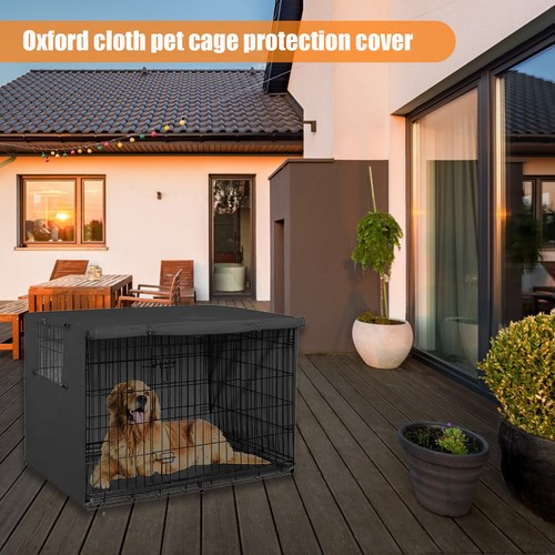 4 Sizes Pet Dog Cage Cover Waterproof Heavy Duty Durable Puppy Cat Crate Cover - Picture 6 of 20