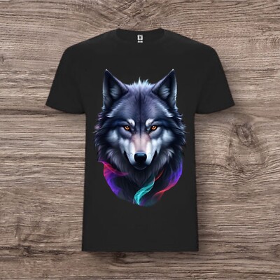 T-Shirt/Damen/Herren/Wolf/Bunt/ Geschenk/Lustig/Spruch