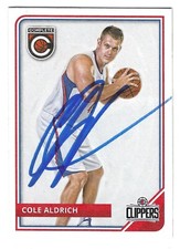 COLE ALDRICH LOS ANGELES CLIPPERS SIGNED CARD ROCKETS TIMBERWOLVES KNICKS KINGS