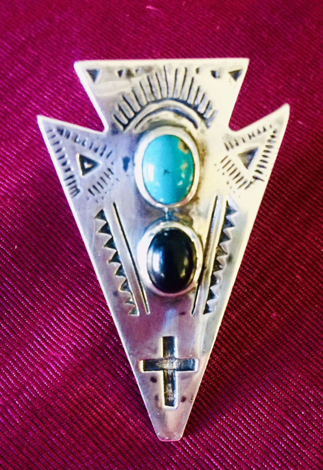 SPELL Dramatic Vintage Silver Ring Turquoise and … - image 3