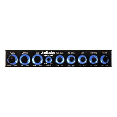 Audiopipe EQ5V15 5 Band Graphic Equalizer with Subwoofer Control and 15V Line Dr