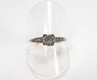 Antique Ostby & Barton USA 14K RGP Sterling Silver Thin Wedding Band Ring Sz 9