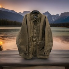 Filson Cover Cloth Mile Marker Coat Ottergreen Waxed Cotton Outdoor Field Jacket