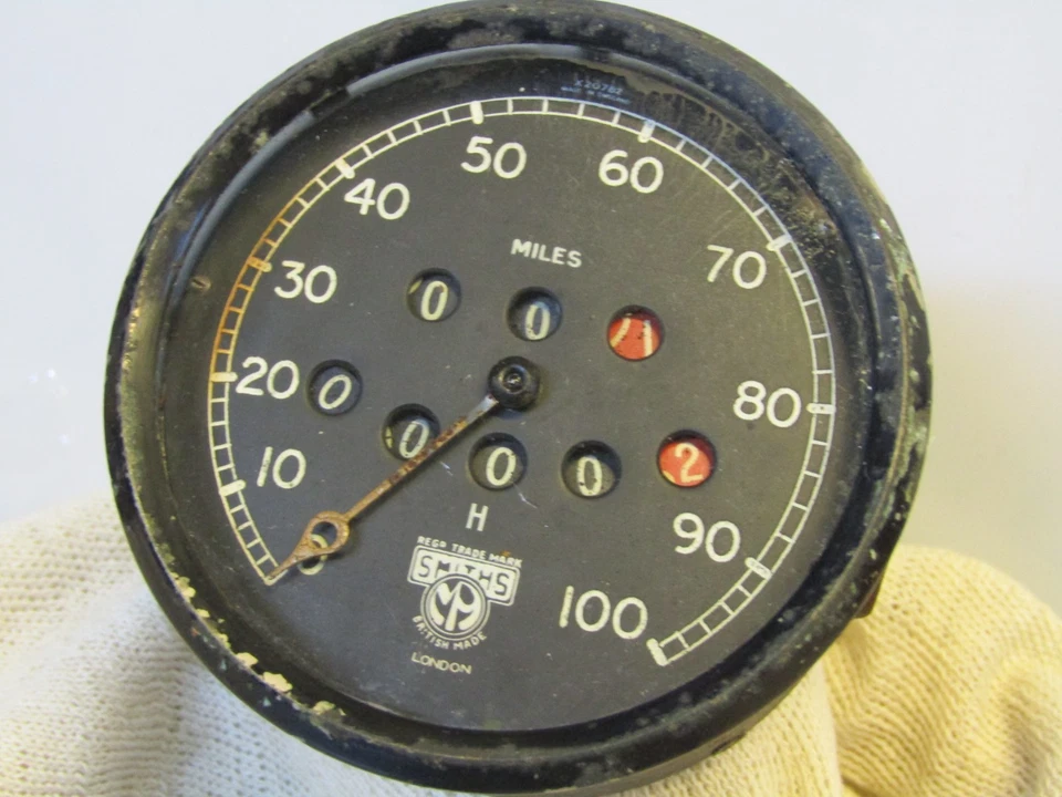 VINTAGE SMITHS MA 100 MPH GOBERNADOR VELOCÍMETRO SE ADAPTA A AUSTIN 7 ULSTER LAGONDA Foto 3 de 4