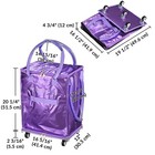 Byootique 16" Rolling Tote Bag Grocery Bag on Wheels Shopping Trolley DuskViolet — photo 9