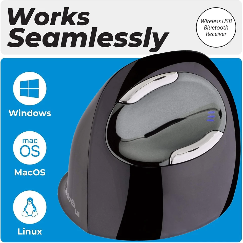 VMDMW Vertical Mouse 4 for Right Hand – Ergonomic Mouse Wireless USB, Helps R... - Image 4 of 4