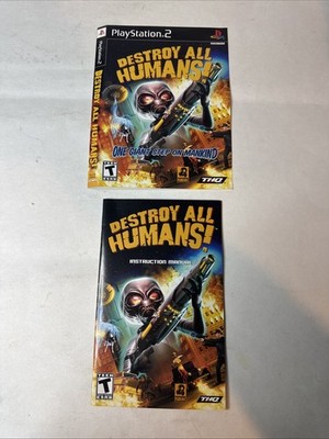 Destroy All Humans! Sony Playstation 2 PS2 Authentic Manual & Artwork Cover Only