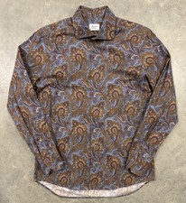 Stenstroms Fitted Body Two Fold Super Cotton Button Shirt 16.5 / 42 Paisley