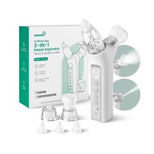 GROWNSY SniffEase Spa 3-in-1 Nasal Aspirator for Baby   Spray, ... Fast US
