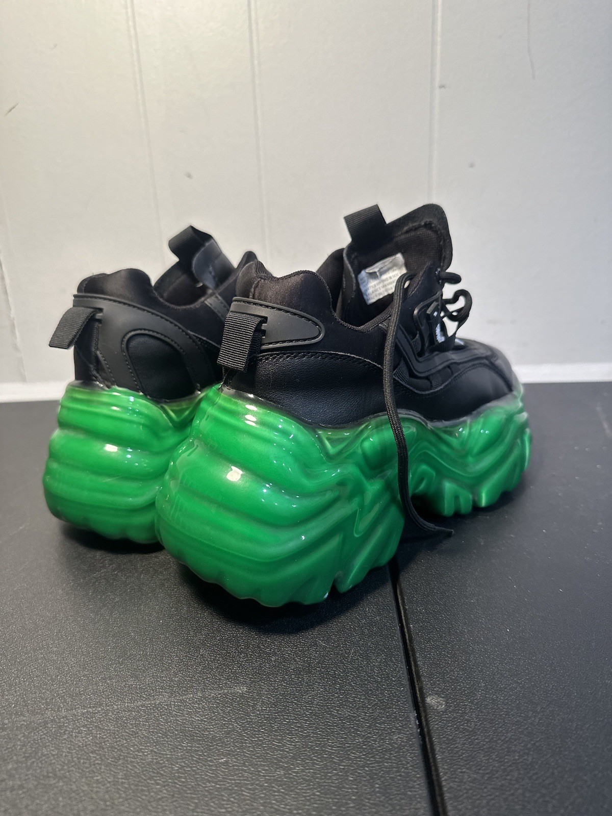 Steve Madden Revel Women's Athletic Black Green Size 7M Rare Raver EDM EDC image 8