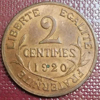 2 Centimes 1920 Dupré Belle Qualité - Photo 1/2