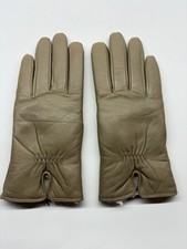 Isotoner Leather Gloves Lined Women 7.5 Aris Tan