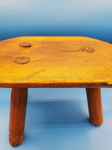 Primative Antique 3 Legged  Wooden Stool