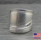 Vintage Sterling Silver Heavy Simple Wide Spoon Handle Ring Size 7 NR Adjusts