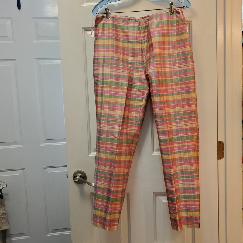 Vintage Ralph Lauren Women's Petite Size 12P 100% Silk Lined Pants