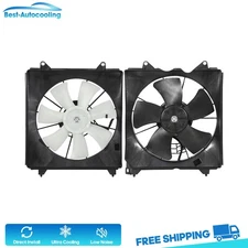 AC Radiator Fan & Condenser Cooling Fan Assembly For 2008-2012 Honda Accord 2.4L