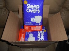 4 PACKS SLEEPOVERS Youth Absorbent Underwear L/XL 60-125lb 12/Pk 48 PIECE TOTAL