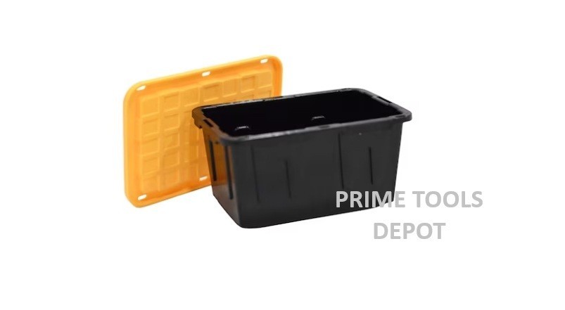 Teeny Commander MINI Black Stackable Tote 0.38QRT with Standard Snap Lid