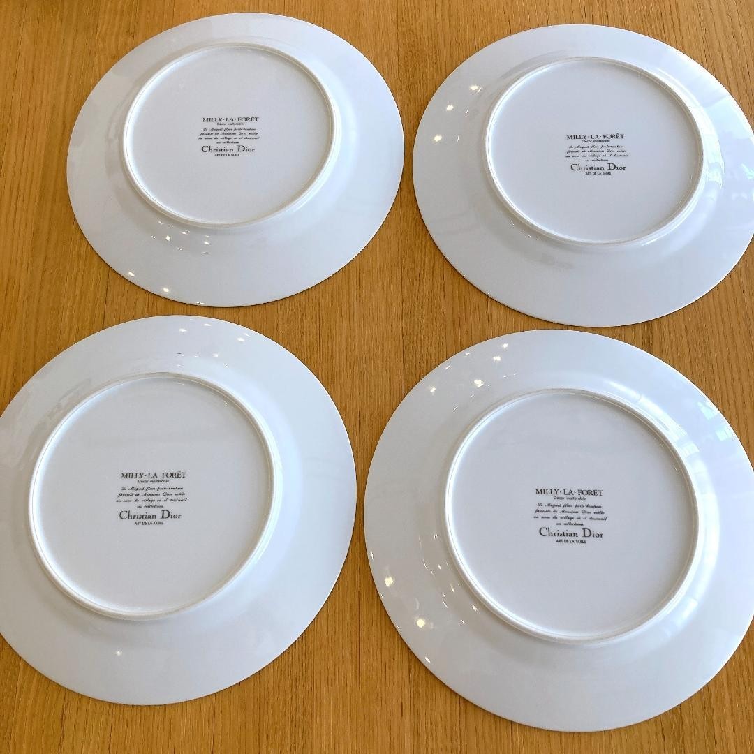 Christian Dior ミリラフォーレ　サラダボール　大小セット Christian Dior Milly La Foret Salad Plate 4 Set 23cm Lily of the