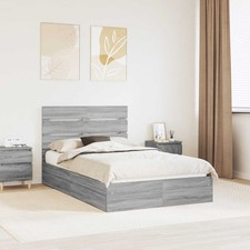 Letto con Contenitore con testiera Legno multistrato Struttura Spazioso vidaXL