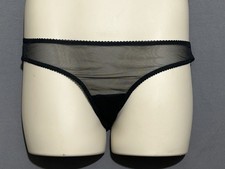 Victoria s Secret Low Rise Panties Sz Medium Sheer Black Mesh