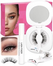 Soft Natural Look Magnetic Eyelashes Kit, No Glue Magnetic Lashes with Applic...