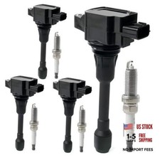 Set of 4 Ignition Coil Pack  Iridium Spark Plugs Replace UF549  9029