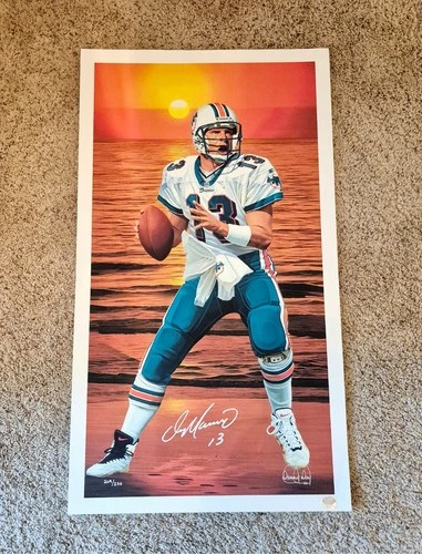Dan Marino & Danny Day Signed Lithograph #269/270 – Marino COA – Dolphins Legend