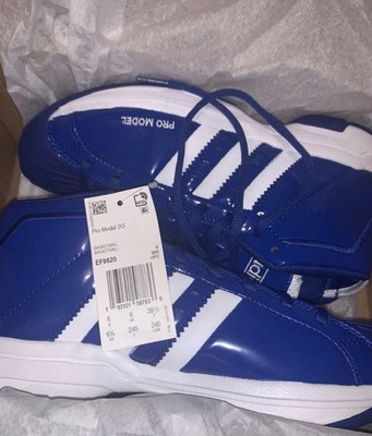 adidas Pro Model 2G Basketball Shoes Royal Blue/White EF9820 Leather Men
