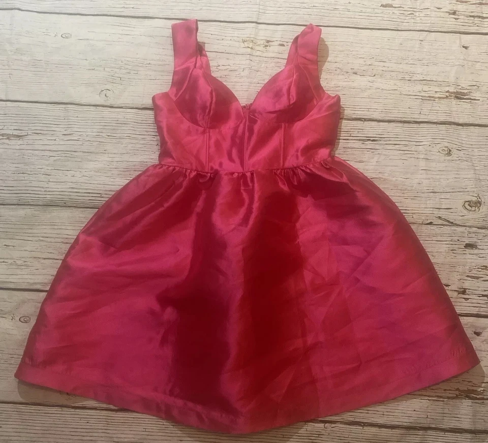 Mini Vestido Impressions Rosa Caliente Para Mujer Talla S Tafetán Hinchado Foto 2 de 4