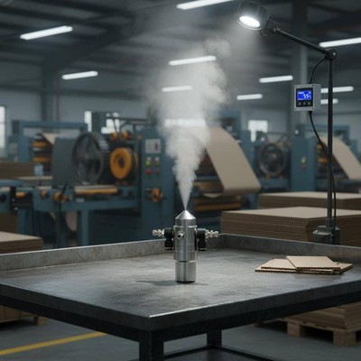 Zweistoffdüse robuste Edelstahlkonstruktion Tropfschutz-Sprühkopf